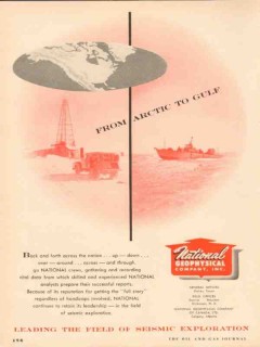 National Geophysical Company 1954 Vintage Ad Oil Seismic Arctic Gulf National Geophysical Company 1954 Vintage Ad Oil Seismic Arctic Gulf