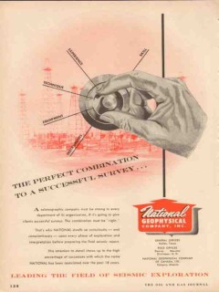 National Geophysical Company 1954 Vintage Ad Oil Perfect Combination National Geophysical Company 1954 Vintage Ad Oil Perfect Combination