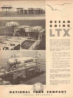 National Tank Company 1954 Vintage Ad Oil Gas Well Ocean Going LTX National Tank Company 1954 Vintage Ad Oil Gas Well Ocean Going LTX