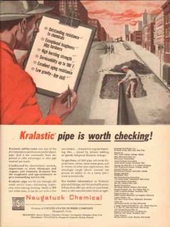 naugatuck chemical 1954 kralastic pipe is worth checking vintage ad naugatuck chemical 1954 kralastic pipe is worth checking vintage ad