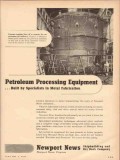 Newport News Shipbuilding Dry Dock 1954 Vintage Ad Process Equipment Newport News Shipbuilding Dry Dock 1954 Vintage Ad Process Equipment