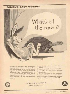 Oil Gas Journal 1954 Vintage Ad Atomic Attack CD Propaganda Rush
