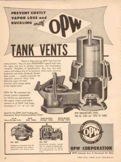 OPW Corp 1954 Vintage Ad Oil Tank Vents Prevent Costly Vapor Loss