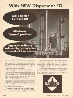 Oronite Chemical Company 1954 Vintage Ad Refining Dispersant FO New Oronite Chemical Company 1954 Vintage Ad Refining Dispersant FO New