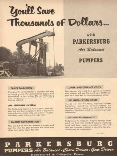 Parkersburg Rig Reel Company 1954 Vintage Ad Oil Pumpers Save Dollars Parkersburg Rig Reel Company 1954 Vintage Ad Oil Pumpers Save Dollars