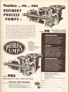 peerless pump 1954 fmc pr prs oil refinery process pumps vintage ad peerless pump 1954 fmc pr prs oil refinery process pumps vintage ad