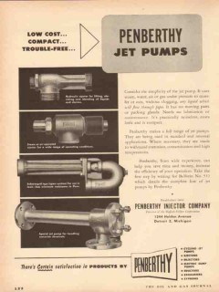 Penberthy Injector Company 1954 Vintage Ad Oil Gas Jet Pumps Low Cost Penberthy Injector Company 1954 Vintage Ad Oil Gas Jet Pumps Low Cost