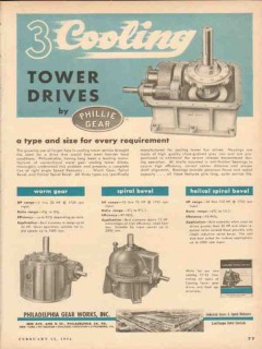 Philadelphia Gear Works 1954 Vintage Ad Oil Three Cooling Tower Drives Philadelphia Gear Works 1954 Vintage Ad Oil Three Cooling Tower Drives