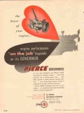 Pierce Governor Company 1954 Vintage Ad Oil Heart Engine Performance Pierce Governor Company 1954 Vintage Ad Oil Heart Engine Performance