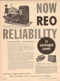 reo motors inc 1954 now reliability packaged power units vintage ad