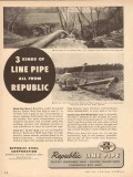 republic steel corporation 1954 weld three kinds line pipe vintage ad republic steel corporation 1954 weld three kinds line pipe vintage ad