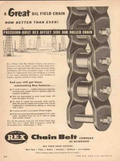 chain belt company 1954 great oilfield better than ever vintage ad