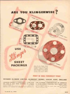 richard klinger ltd 1954 are klingerwise asbestos gasket vintage ad richard klinger ltd 1954 are klingerwise asbestos gasket vintage ad