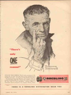 John A Roebling Corp 1954 Vintage Ad Oil Norman Rockwell One Reason