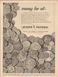 second national bank houston 1954 money for oil financing vintage ad