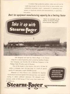 Stearns-Roger Mfg Company 1954 Vintage Ad Oil Field Equipment Capacity