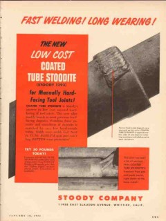 Stoody Company 1954 Vintage Ad Oil Field Fast Welding Long Wearing