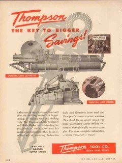 Thompson Tool Company 1954 Vintage Ad Oil Drilling Key Bigger Savings Thompson Tool Company 1954 Vintage Ad Oil Drilling Key Bigger Savings