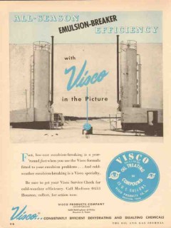 visco products company 1954 all-season emulsion-breaker oil vintage ad visco products company 1954 all-season emulsion-breaker oil vintage ad