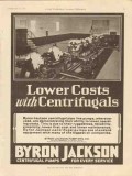 Byron Jackson Pump Mfg Company 1928 Vintage Ad Lower Cost Centrifugals