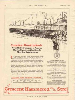 crucible steel company 1928 straight mixed carload hammered vintage ad