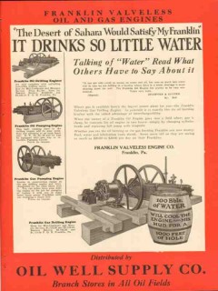 Franklin Valveless Engine Company 1928 Vintage Ad Drinks Little Water