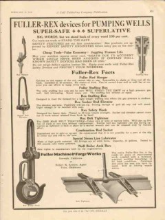 Fuller Machine Forge Works 1928 Vintage Ad Fuller-Rex Pumping Wells Fuller Machine Forge Works 1928 Vintage Ad Fuller-Rex Pumping Wells