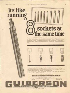 Guiberson Corp 1928 Vintage Ad Oil Field Sucker Rods Running 8 Sockets