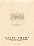 Halliburton Oil Well Cementing Company 1928 Vintage Ad Scientific