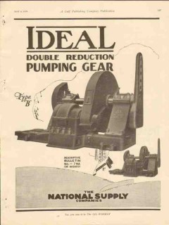 National Supply Companies 1928 Vintage Ad Pumping Gear Ideal Reduction National Supply Companies 1928 Vintage Ad Pumping Gear Ideal Reduction