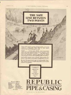 republic iron steel company 1928 safe line between oil vintage ad