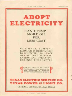 texas power light company 1928 adopt electricity pump oil vintage ad 