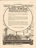 west texas utilities company 1928 steel towers electric vintage ad west texas utilities company 1928 steel towers electric vintage ad