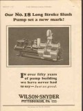 Wilson-Snyder Company 1928 Vintage Ad Oil Long Stroke Slush Pump Mark