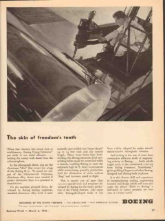 boeing 1943 skin freedom teeth flying fortress ww2 aircraft vintage ad boeing 1943 skin freedom teeth flying fortress ww2 aircraft vintage ad