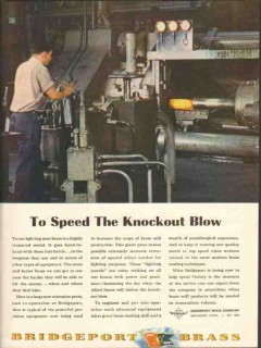 bridgeport brass company 1943 to speed knockout blow ww2 vintage ad