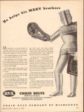 chain belt company 1943 he helps his many brothers rex ww2 vintage ad