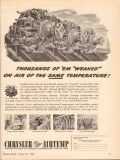chrysler corp 1943 airtemp thousands weaned air temperature vintage ad
