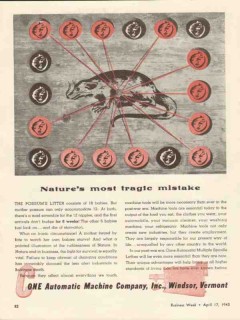 cone automatic machine company 1943 natures tragic mistake vintage ad cone automatic machine company 1943 natures tragic mistake vintage ad