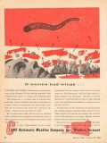 cone automatic machine company 1943 if worms had wings vintage ad