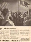 crane company 1943 an e for making valves ww2 vintage ad crane company 1943 an e for making valves ww2 vintage ad