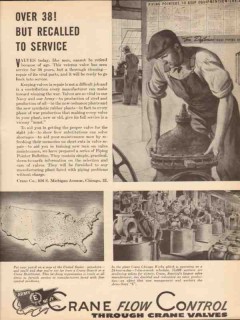crane company 1943 over 38 recalled to service valve ww2 vintage ad crane company 1943 over 38 recalled to service valve ww2 vintage ad