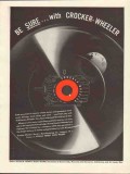 crocker-wheeler electric mfg 1943 be sure motor generator vintage ad