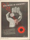 crocker-wheeler electric mfg 1943 need motors or generators vintage ad