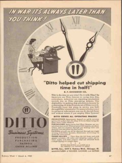 ditto inc 1943 in war its always later than you think ww2 vintage ad ditto inc 1943 in war its always later than you think ww2 vintage ad