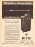 ditto inc 1943 gets direct action consolidated shipbuilding vintage ad