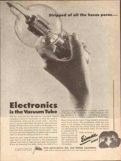 eitel-mccullough inc 1943 electronics is the vacuum tube vintage ad eitel-mccullough inc 1943 electronics is the vacuum tube vintage ad
