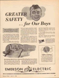 emerson electric mfg company 1943 greater safety our boys vintage ad