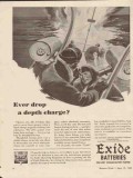 electric storage battery co 1943 ever drop depth charge ww2 vintage ad