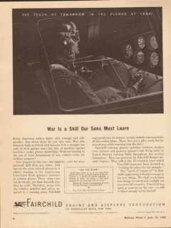 fairchild engine airplane co 1943 war skill sons must learn vintage ad fairchild engine airplane co 1943 war skill sons must learn vintage ad
